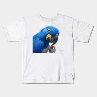 Hyacinth Macaw Parrot Kids T-Shirt